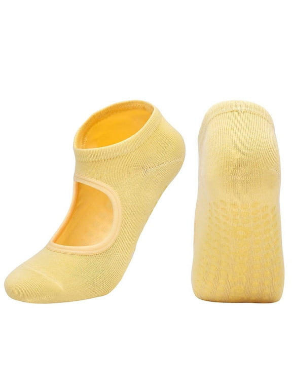 Yoga Anti-slip Socks, with Anti-slip Textured Soles, Breathable Low-top, Suitable for Ballet, Dance, Fitness,One Size
