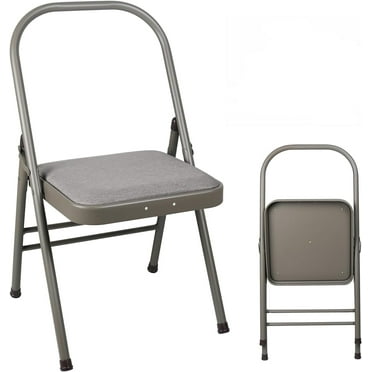 Yoga Auxiliary Chair Backless Yoga Chair Folding Yoga Chair for Abs & Core, Balance Handstand, Flexibility, Strength Training and Back Pain Relieving