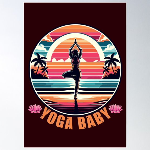 Yoga Baby Poster Wall Art, Modern Wall Decor, 16x24 UNFRAMED