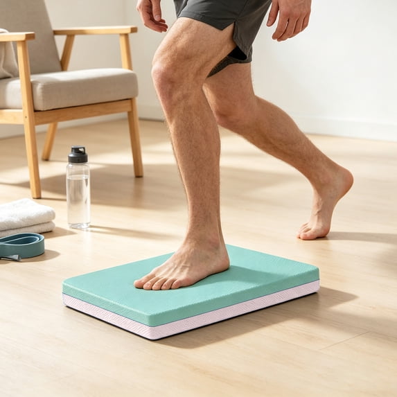 Yoga Balance Mat, Soft Foam Kneeling Pad, Thickened Enlarged Cushion, Multi‑Purpose Fitness Accessory for Abdominal Exercise Wheel, Plank Support, Floor Training for Home Gym Indoor Fitness Practice