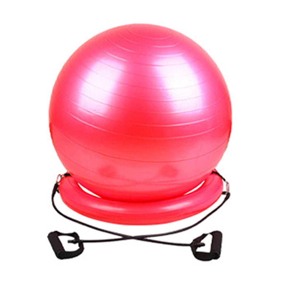 Yoga Ball Chair Stability Ball with Inflatable Stability Base Resistance Bands Fitness Ball for Home Gym Office Improves Back Pain Core Posture Balance Walmart