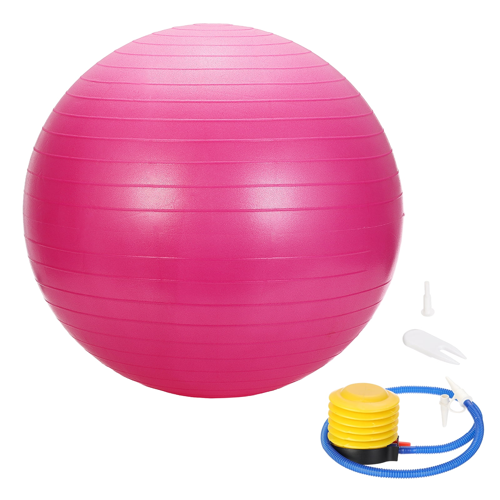 Yoga Ball, Exercise Ball 21.7" & & Pink Anti-Slip Stability Pilates Extra Thick Birth Workout with Pump - Fitting for (Gym Balance Fitness Core Workout)
