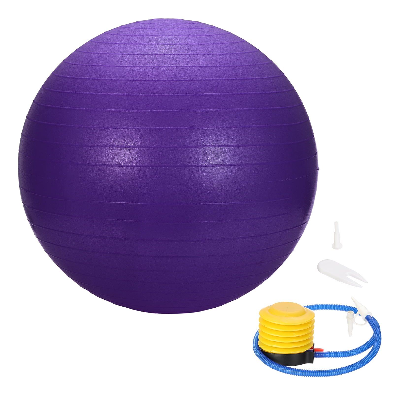 Yoga Ball, Exercise Ball 25.6" & & Purple Anti-Slip Stability Pilates Extra Thick Birth Workout with Pump - Fitting for (Gym Balance Fitness Core Workout)