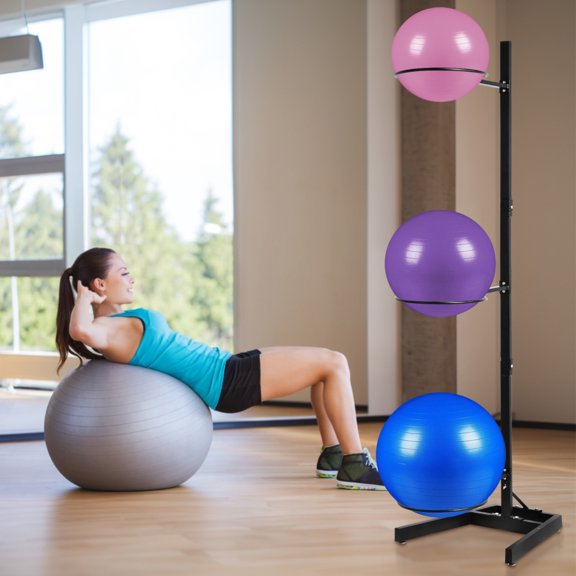 Yoga Ball Holder, Exercise Ball Holder Vertical Storage for Commercial Gym and Home
