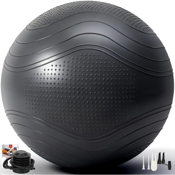 Yoga Ball, Multiple Sizes Non Slip Exercise Ball for Workout, Birthing, , Stability, , 2200LB Capacity, Anti Burst Chair for  and Office, Includes Quick Pump & Fitness Guide