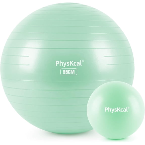 Yoga Ball for Exercise, Pilates Set, 4 Sizes Fitness Ball for Workout, Birthing, Pregnancy, Physical Thepy- Pump Inclue