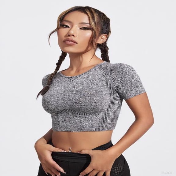 Yoga Basic Women's Compression Sport T-Shirt Basic T Shirt Gym Top Fitted Shirt