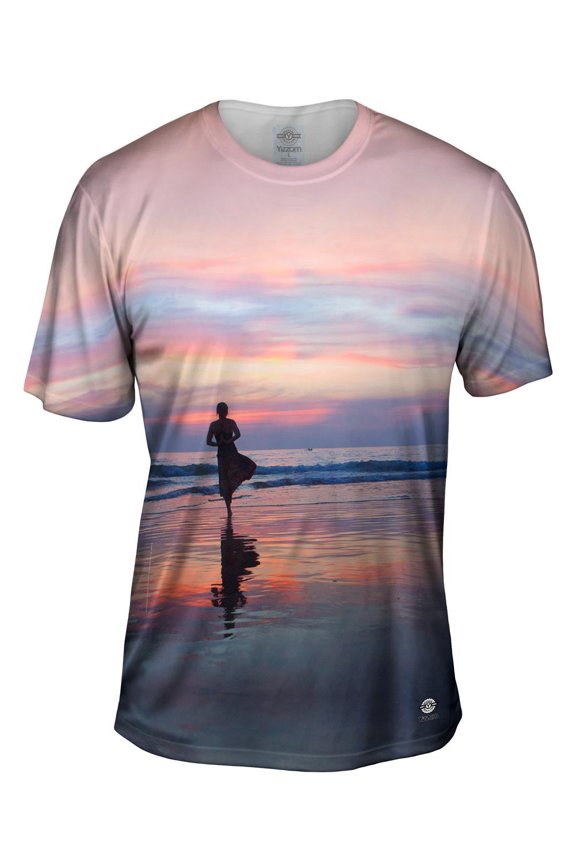 Yoga Beach Reflections Mens T-Shirt All Over Print