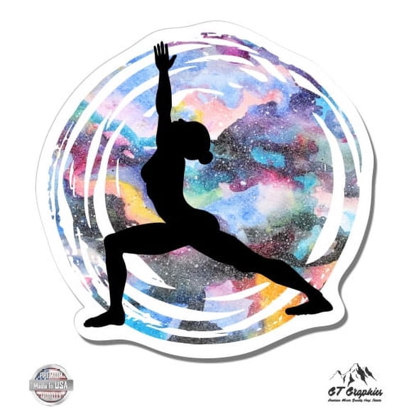 Yoga Beautiful Color - 3" Vinyl Sticker - For Car Laptop I-Pad Phone Helmet Hard Hat - Waterproof Decal