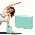 thumbnail image 1 of Yoga Block, Latex-Free EVA Foam Yoga Block Non-Slip Beveled Edge for Yoga Pilates Meditation Stretching,1Pack（Sky Blue）, 1 of 8