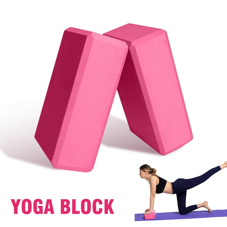 Yoga Block, Soft Non-Slip Surface Premium Foam Blocks,Odor Resistant,  Supportive, Lightweight, Pink,Yoga Accessories for Pilates Fitness Exercise  Meditation General Fitness Stretching Toning 