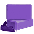 thumbnail image 1 of Yoga Block and Strap Set, 2 Soft Non-Slip Yoga Blocks 9x6x3 inches, 6FT Strap Provides Strength and Stability, Latex-Free EVA Foam for Yoga, Pilates, Stretching and Toing, 1 of 7