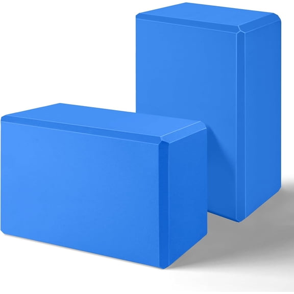 Yoga Blocks| Foam Block Supportive Latex-Free with Beveled Edges, Non-Slip Exercise Blocks for Pilates, Meditation, Balance, Stretching and Deep Poses