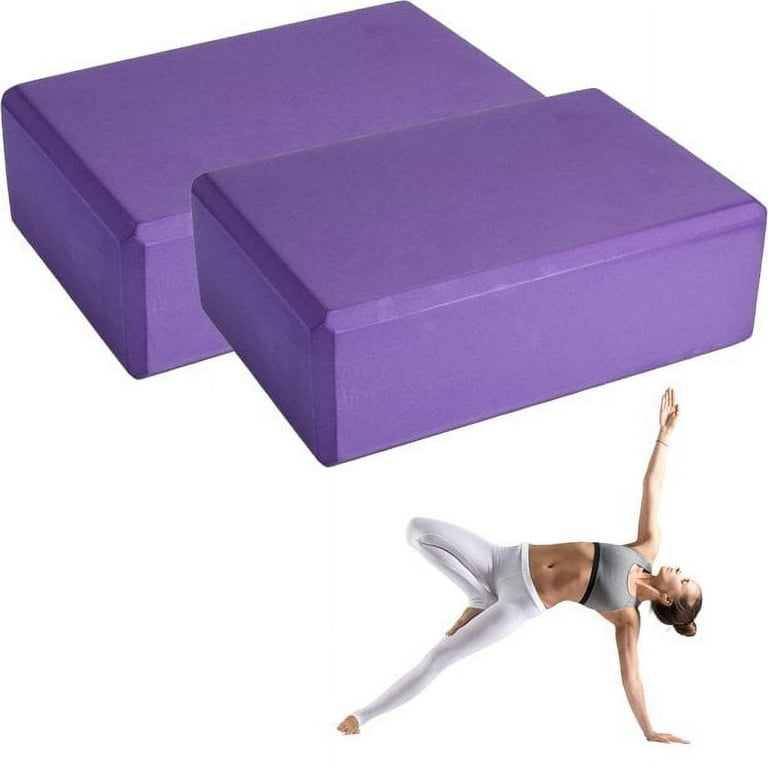 Yoga Blocks, Yoga Blocks 2 Pack, Premium EVA Foam with Free Guide