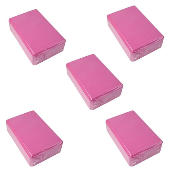Yoga Blocks Cube Bricks Reinforcement Mat Sports Yoga Supplies Home Gym Equipment Fitness Rose Red