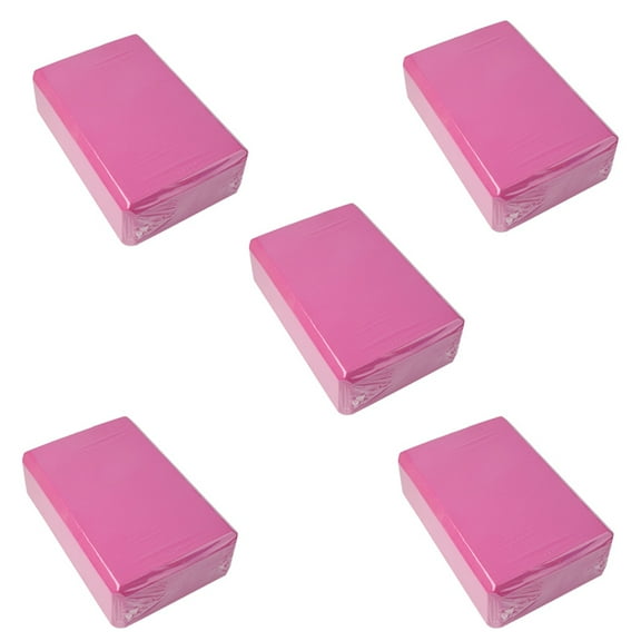Yoga Blocks Cube Bricks Reinforcement Mat Sports Yoga Supplies Home Gym Equipment Fitness Rose Red