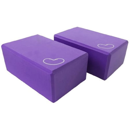 Yoga Blocks - Eco Friendly Foam 2 PCS Yoga Block Non-Slip Durable Fitness for Improve Strength, Flexibility - Purple