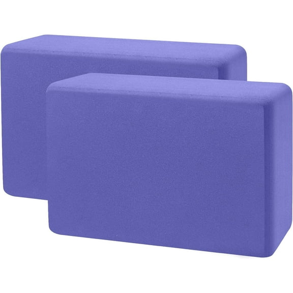 Yoga Blocks, Yoga Blocks 2 Pack, 9"x 6"x 3" Sturdy Foam Yoga Block, Supportive, Lightweight & Odor Resistant, Fitness Accessories