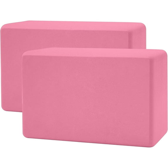 Yoga Blocks, Yoga Blocks 2 Pack, 9"x 6"x 3" Sturdy Foam Yoga Block, Supportive, Lightweight & Odor Resistant, Fitness Accessories