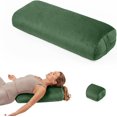 thumbnail image 1 of Yoga Bolster Pillow,Washable Velvet Cover, for Restorative Yoga Meditation, Foam particles + silk floss, with handles, Removable washable velvet cover, 25"x12"x5"curved wedge for support and stretch, 1 of 7
