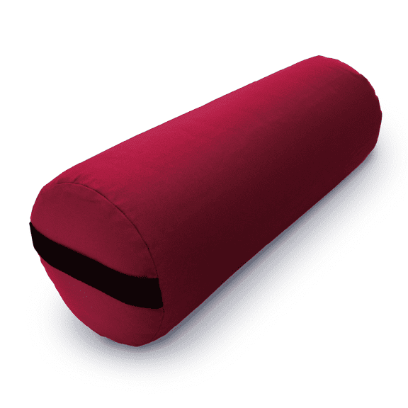 Yoga Bolster Round Cotton - Burgundy