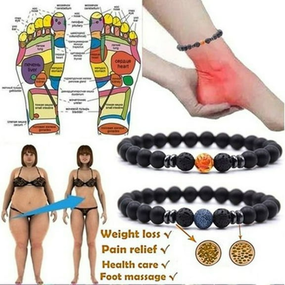 Yoga Bracelet Adjustable 8mm Beads Natural Matte Black Volcanic Stone Bracelet Women Men Jewelry Fitness Bracelet
