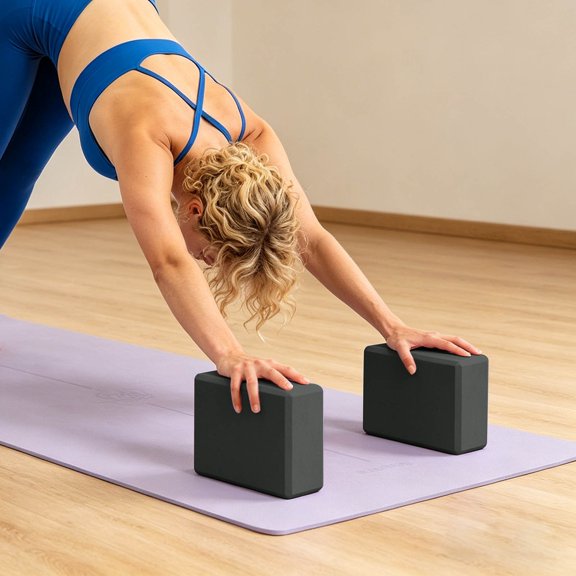 Yoga Brick, High Density EVA Foam Block for Stretch Alignment, Lightweight Yoga Prop for Stability and Support, 9.1 x 5.9 x 3.1 Inches