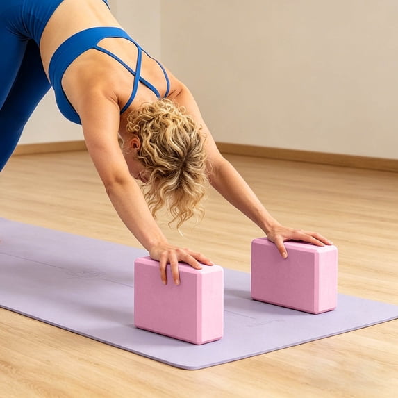 Yoga Brick, High Density EVA Foam Block for Stretch Alignment, Lightweight Yoga Prop for Stability and Support, 9.1 x 5.9 x 3.1 Inches