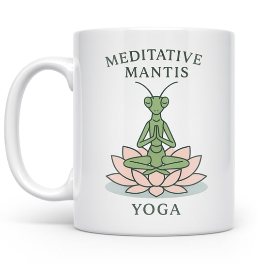 Yoga Calm Start 11 oz Coffee Mug - Mindful Mornings White Ceramic Gift