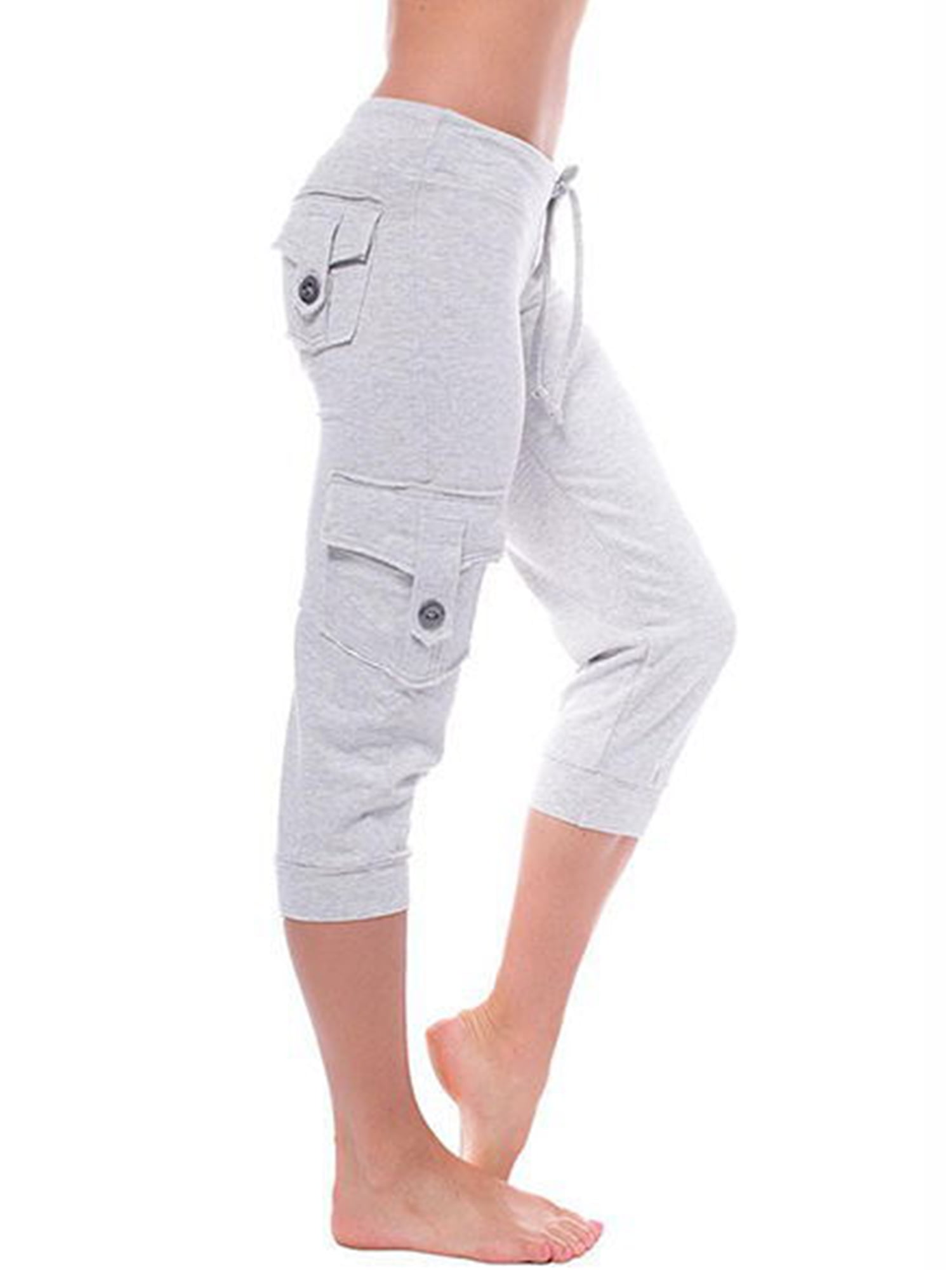 Yoga Capris Pants for Women Workout Jogger Leggings Plus Size Elastic