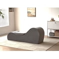thumbnail image 1 of Yoga Chaise Lounge Chair for Stretching, Relaxation & Exercise, Ergonomic Design with Soft Yet Firm High-Density Foam Core, Removable Machine-Washable Cover, Grey, 1 of 6