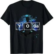 Yoga Chemistry Periodic Elements Table Funny Gift T-Shirt