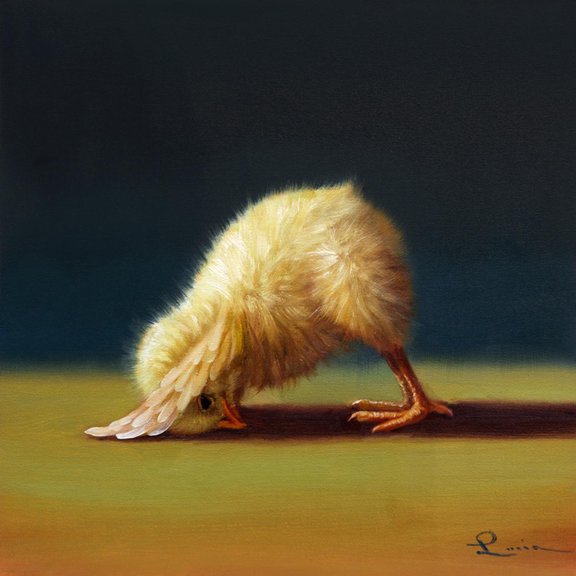 Art.com Yoga Chick Downward Dog Art Print by Lucia Heffernan, 30" x 30"