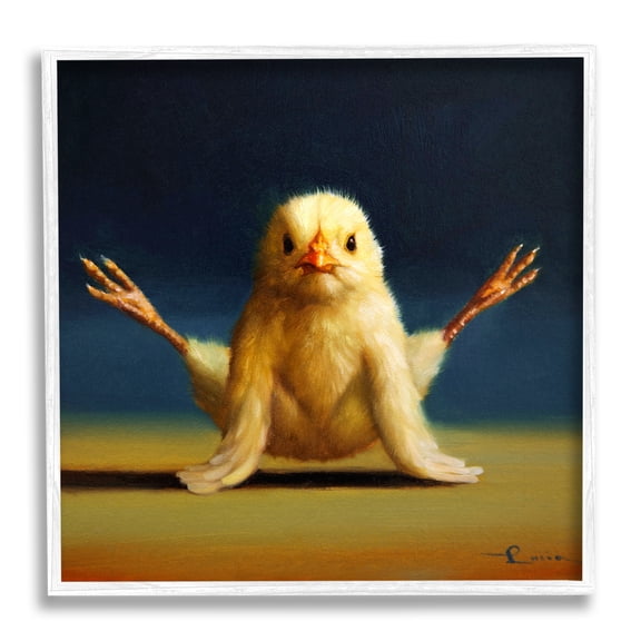 Yoga Chicks Firefly Pose Funny Farm Animal Painting Animals & Insects Painting Framed Art Print Wall Art