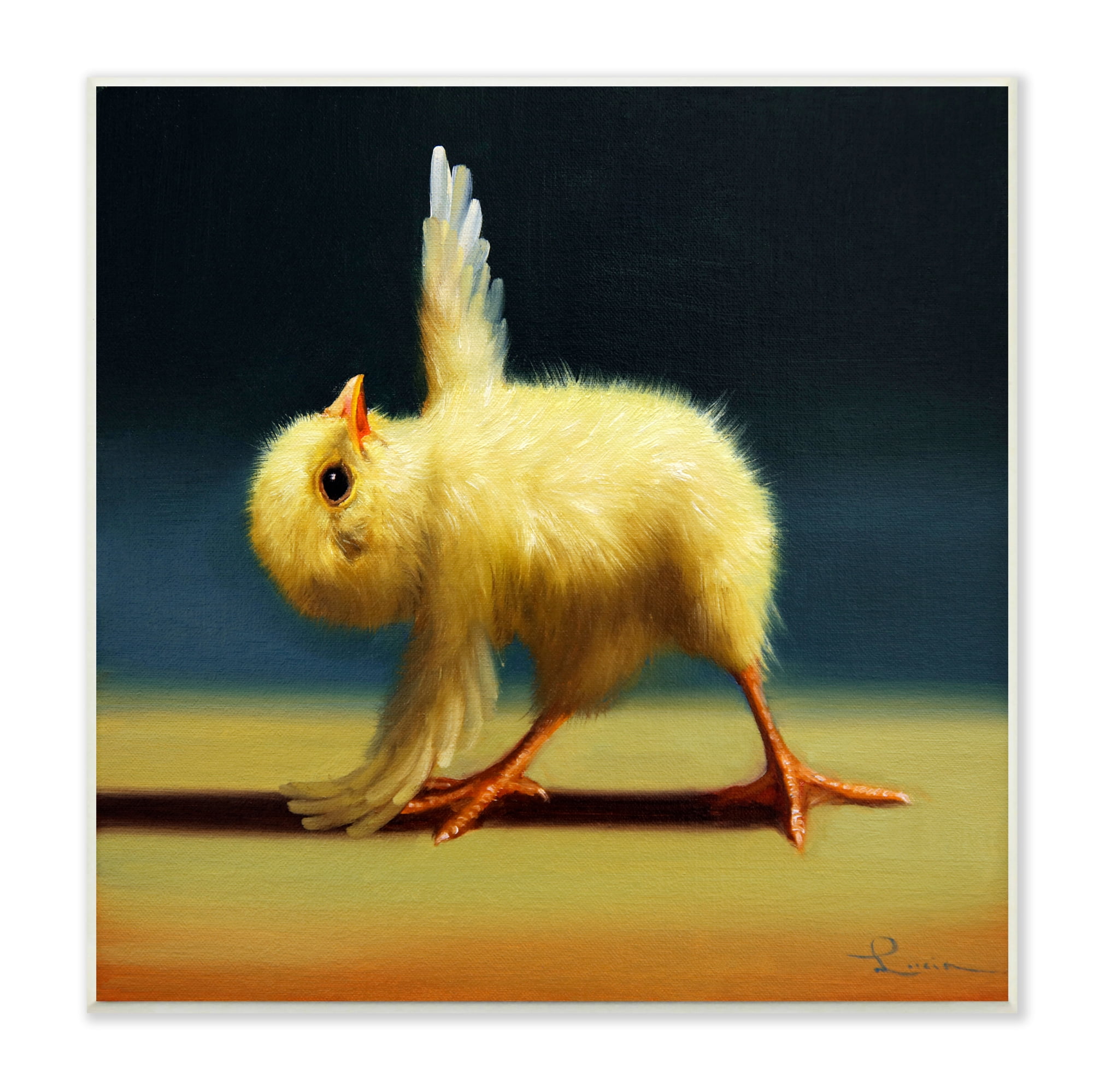 Yoga Chicks Triangle Pose Funny Farm Animal Painting Animals & Insects Painting Unframed Art Print Wall Art