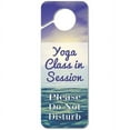 thumbnail image 1 of Yoga Class in Session Please Do Not Disturb Pastel Ocean Sunset Plastic Door Knob Hanger Warning Room Sign, 1 of 1
