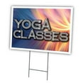 thumbnail image 1 of Yoga Classes 12" X 16" Yard Sign & Stake | Advertise Your Business | Stake Included Image On Front Only | Made in The USA, 1 of 3