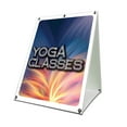 thumbnail image 1 of Yoga Classes 24" x 36" A-frame Sidewalk Sign| Advertise Your Business | Images On Both Sides | Studio Hatha Lyengar Vinyasa Hot | Made in The USA, 1 of 3