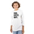 thumbnail image 1 of Yoga Coffee Naps Meditation Fitness Women's Long Sleeve T Shirt Brisco Brands M, 1 of 6