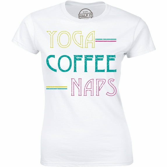 Yoga Coffee Naps Queen Nap Sleepy Morning Person Fitness Gym Fashion T-Shirt