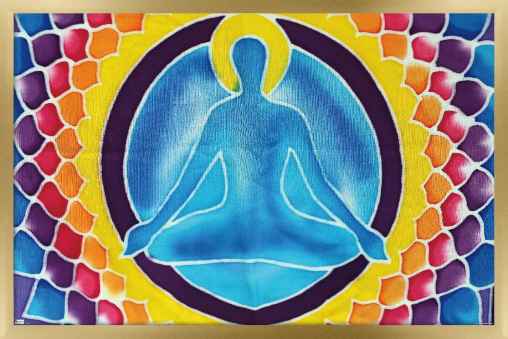 Yoga - Colorful Wall Poster, 14.725" x 22.375", Framed