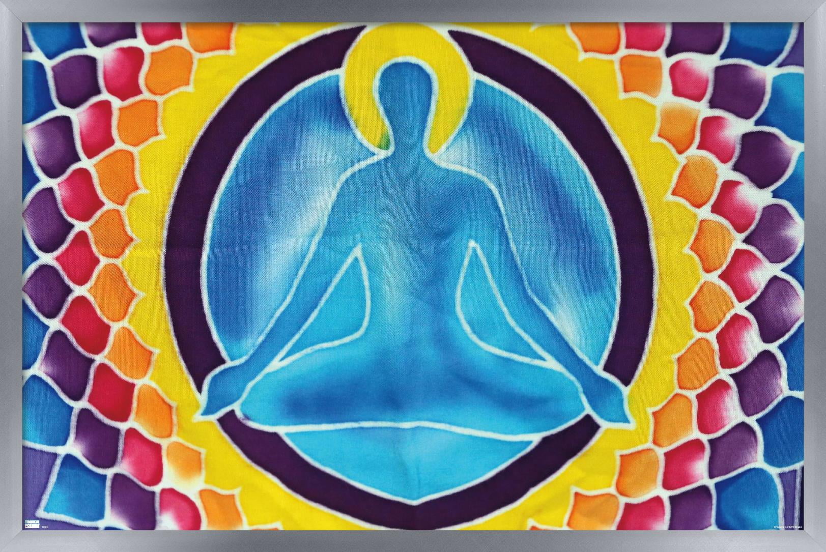 Yoga - Colorful Wall Poster, 14.725" x 22.375", Framed