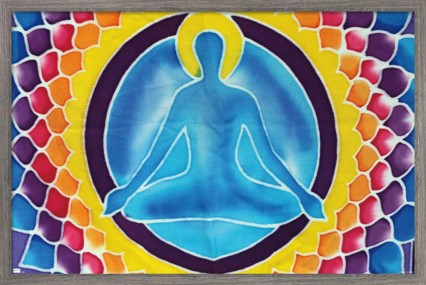Yoga - Colorful Wall Poster, 22.375" x 34", Framed