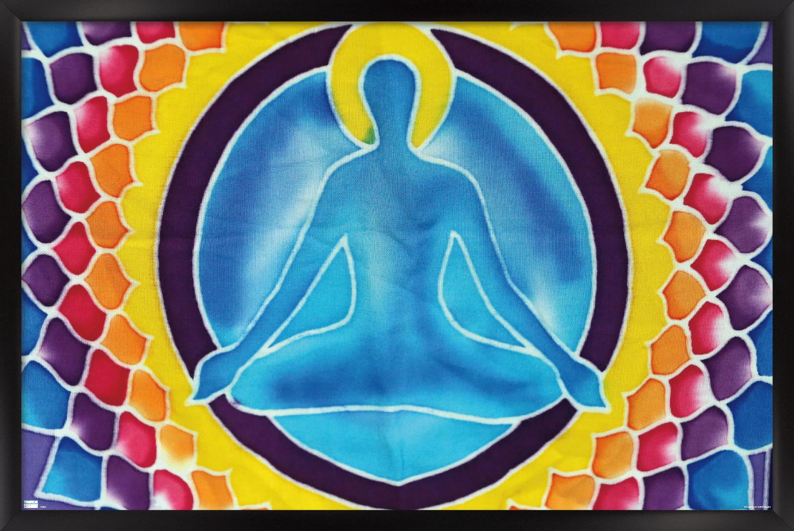 Yoga - Colorful Wall Poster, 22.375" x 34", Framed