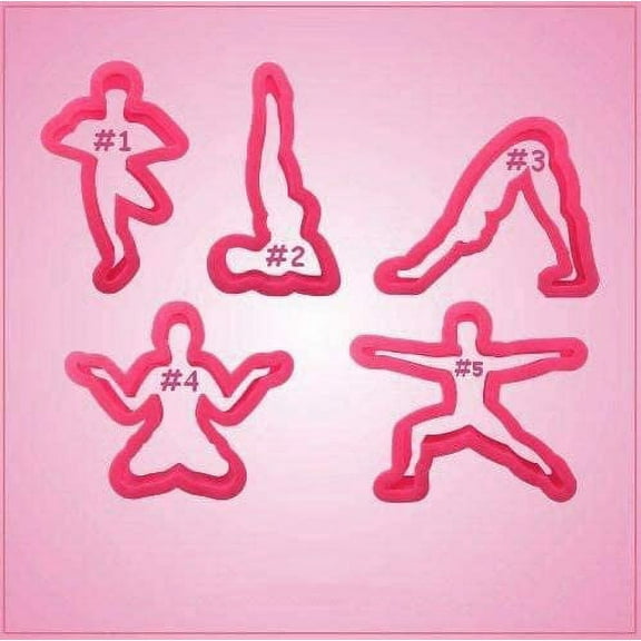 Yoga Cookie Cutter Set 5 different figures