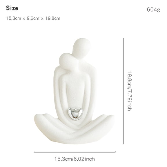 Yoga Couple Ceramic Ornament, Nordic Light Luxury White Porcelain, Entrance Hall/Living Room Decoration, Housewarming/Wedding Gift, Bestseller