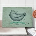 thumbnail image 1 of Yoga Cutting Board, Contemporary Illustration of Meditating Bear on Vintage Background Calm Life, Decorative Tempered Glass Cutting and Serving Board, Large Size, Cream Black Green, by Ambesonne, 1 of 5
