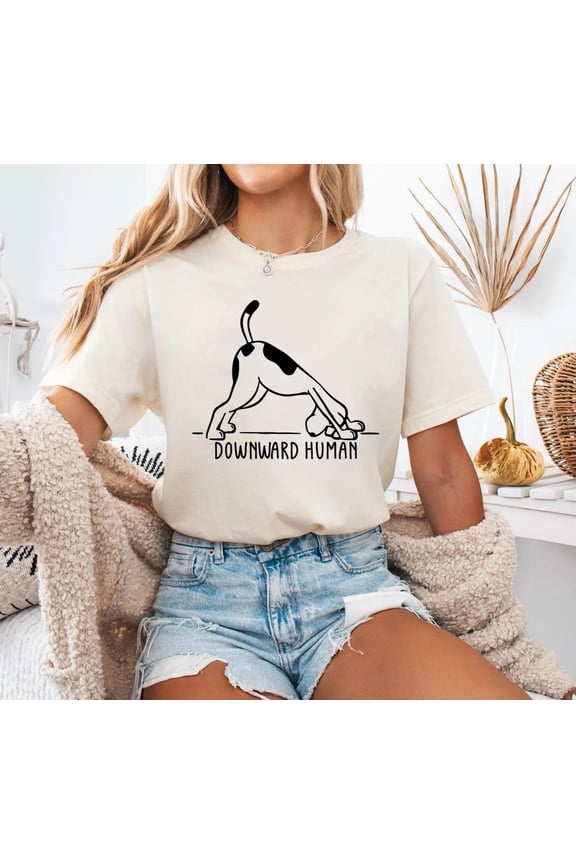 Yoga Definition Shirt, Yoga Shirt, Naturalism Shirt, Workout For Women, Yoga Lover , Dog Shirt, Downward Human, Dog Lover , Yoga Tee All Size S-5XL