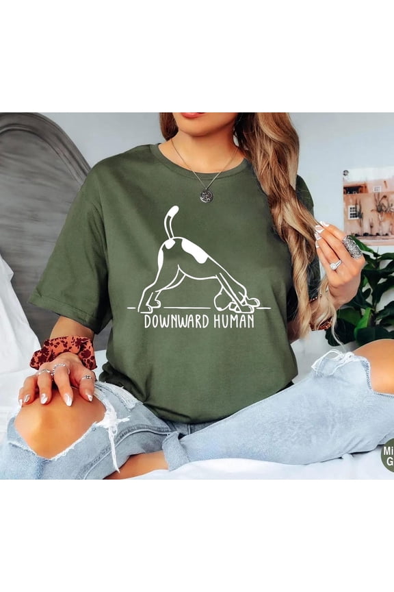 Yoga Definition Shirt, Yoga Shirt, Naturalism Shirt, Workout For Women, Yoga Lover , Dog Shirt, Downward Human, Dog Lover , Yoga Tee