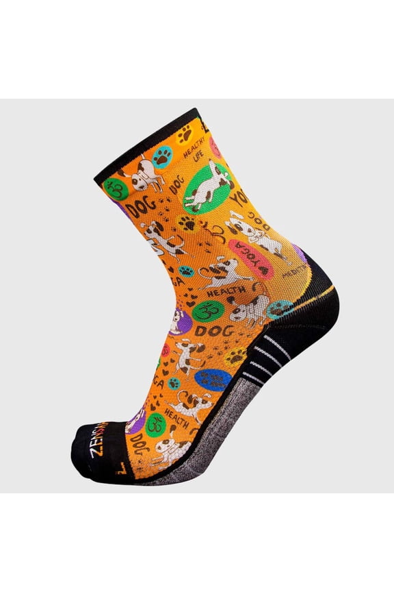 Yoga Dog Socks (Mini-Crew) S / Orange